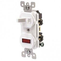 Commercial Grade Combination Switch and Pilot Light-15Amp