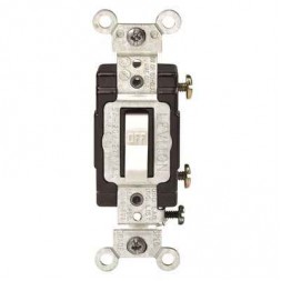 Commercial Grade Toggle Switch Single Pole-15Amp-White