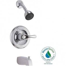 Bathroom Delta Classic 1-Handle Tub and Shower Faucet Trim Kit