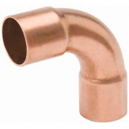 Copper Fittings Elbow Long Radius 90* with Stop CxC