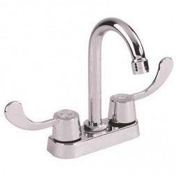 4 in. Centerset 2-Handle Bar Faucet with Wrist Blade Handles