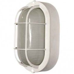 Outdoor Oval Wall Fixture Frosted Glass