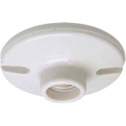 Porcelain-Keyless Lightbulb Receptacle-White