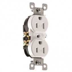 Residential Receptacle Duplex Tamper Resistant 15Amps-White
