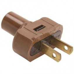 15 Amp 125-Volt Attachment Plug with Terminal Screws in Brown