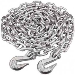 Grade 43 Tow Chain with Hooks.